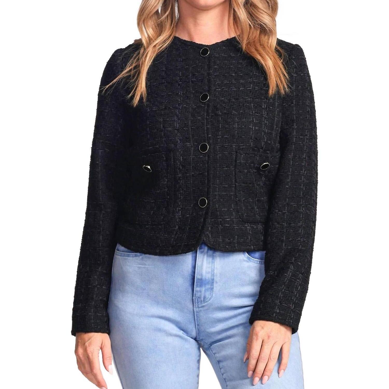 New Pink Martini Betty Jacket In Black